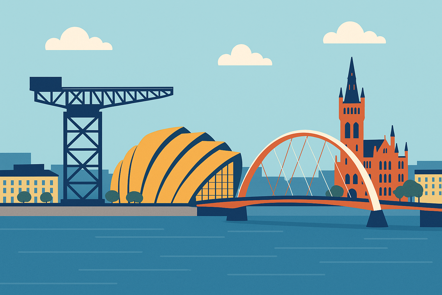 Stylised Glasgow Skyline